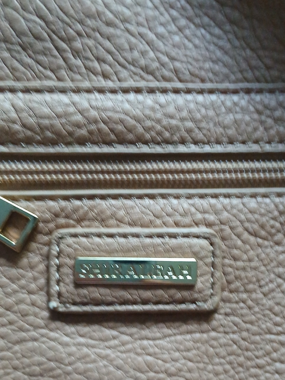 Shiraleah Ryker Vegan Leather & Suede Hobo Tote Tan and Beige ■ Rivet Detailing - Picture 8 of 8